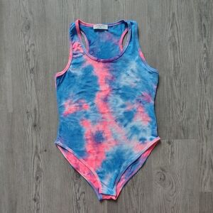 Tie-Dye Blue and Pink Bodysuit